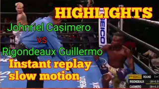 Johnriel Casimero vs Rigondeaux highlights || instant replay slow motion