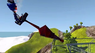 Epic Crashes that break all physics... and the hammer...  BeamNG.DRIVE