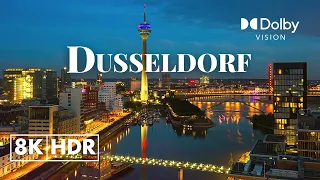 Dusseldorf, Germany in 8K ULTRA HD HDR 60 FPS Video by Drone