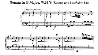 CPE Bach: Keyboard Sonata in G major Wq.55 / 6 - Artur Balsam, 1961 - MHS 558