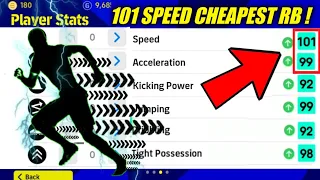 101 SPEED! 95 ACCELERATION! CHEAP FASTEST RB (18,000 GP) | eFootball 2023 Mobile