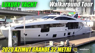 2020 Azimut Grande 32 Metri Luxury Super Yacht - Walkaround Tour - 2020 Miami Yacht Show