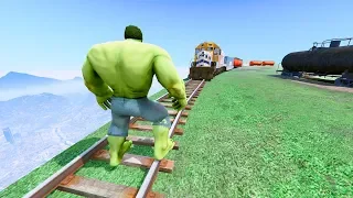 Hulk vs Train (GTA 5 MODS)