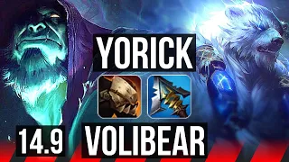 YORICK vs VOLIBEAR (TOP) | 9/1/1, Legendary | NA Master | 14.9