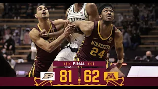 Minnesota Highlights: Gophers Men's Basketball Falls to Purdue on the Road