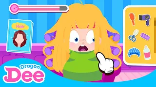 NO! I Don't Want a Haircut!! 💇 | Hairdresser Pretend Play | Hair Styling Game | Dragon Dee for Kids