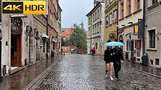 🍂Rainy Autumn in Warsaw - Poland 2023 | Poland Walking Tour [4K HDR]