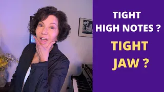 STRAINED HIGH NOTES?  What about your JAW position? #shorts #singinglessons, #vocalcoach