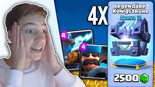 4X LEGENDÄRE KÖNIGSTRUHE ÖFFNEN!! | Mega Chest Opening! - (Zappys & Jäger)