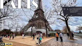 🇫🇷[PARIS 4K] WALK IN PARIS "AROUND THE EIFFEL TOWER PARIS" (4K60 FPS VERSION) 20/FEBRUARY/2024