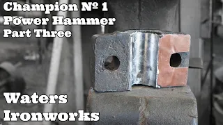 Champion No 1 Power Hammer Pouring the Babbitt Bearings:  Part Three