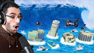 التسونامي العملاقة أصبحت أكبر في جي تي أي 5 | GTA V Biggest Tsunami EVER