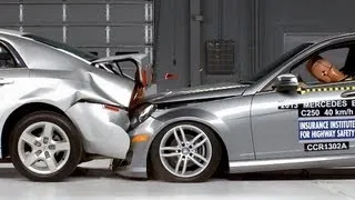 CRASH TEST Mercedes C-Class VS Chevy Malibu CAR-TO-CAR