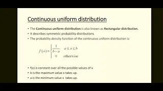 Continuous uniform distribution