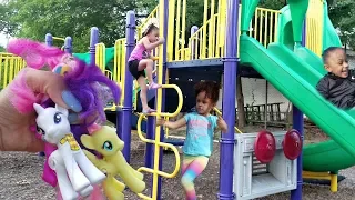Pretend Play Hide and Seek with Toys at Kids Playground Compilation