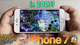 League of Legends: Wild Rift Gameplay on iPhone 7 in 2023? | MAX SETTINGS (KAYA PA RIN BA?)