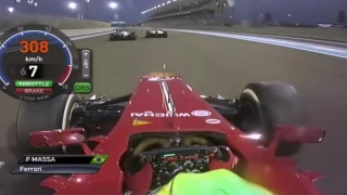 F1  Abu Dhabi 2013 Classic OnBoard Action Hamilton vs Massa vs Sutil