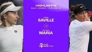 Daria Saville vs. Tatjana Maria | 2024 San Diego Second Round | WTA Match Highlights