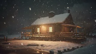 Fell Asleep in 5 Minutes! ❄ Winter Fireplace and Blizzard Sounds for Deep Sleep and NO Insomnia ❄