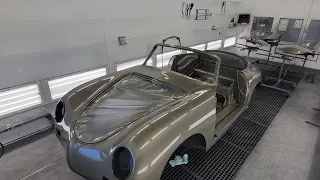 fresh paint job on this 57 Porsche 356