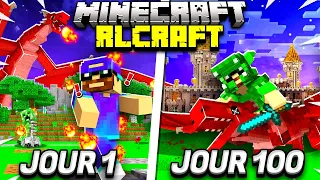 J'ai survécu 100 jours sur Minecraft RLCRAFT ! (c'était dur)