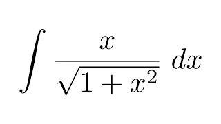 Integral of x/sqrt(1+x^2) (substitution)