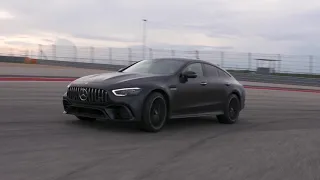 Mercedes-AMG GT 63 S 4MATIC+ in Graphite Gray on the Circuit of The Americas