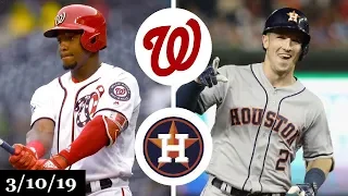 Washington Nationals vs Houston Astros Highlights | March 10, 2019 | Spring Training