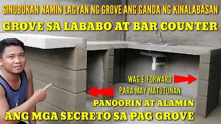 PAANO MAG GROVE  / HOW TO GROVE A WALLS USING SAND AND CEMENT