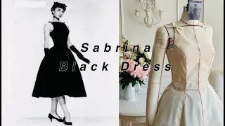 ENG] Sabrina black dress /Audrey Hepburn dress/part1.pattern making/사브리나 드레스