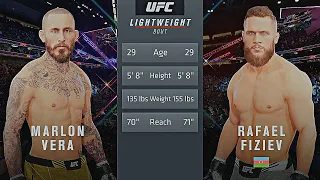 Marlon Vera Vs. Rafael Fiziev : UFC 4 Gameplay (Legendary Difficulty) (AI Vs AI) (PS5)