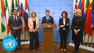 Current & former EU members Security Council on Palestine - Joint Security Council Media Stakeout