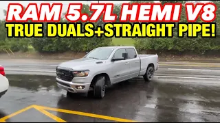 2021 RAM 1500 BIG HORN 5.7L HEMI V8 TRUE DUAL EXHAUST w/ STRAIGHT PIPES!