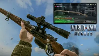 World War Heroes Steyr M95 New Sniper - Upgrade & Gameplay ( 2 Scopes ) 🔥 Sniper Armor VI +24