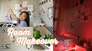 Extreme SMALL Bedroom Make over!! (LED strip lights, P300 budget!) | Philippines | Ky santos