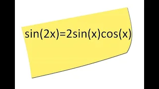 Double Angle Formula: Prove that sin(2x)=2sin(x)cos(x)