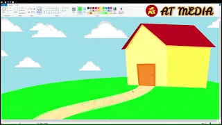 Easy Drawing of House in MS Paint step by step for beginners - Part 16