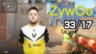 ZywOo MIRAGE POV （33/17）w/shox/RpK/Kyojin ￨3 Triple Kills￨ (CS2 FACEIT POV) Dec 21, 2023