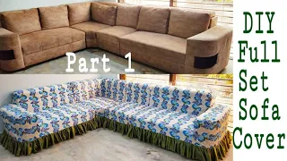 DIY Full Set Sofa Cover Making at Home Part 1