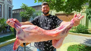 HOW TO COOK WHOLE LAMB on a SPIT, GRILL ROAST LAMB RECIPE!