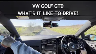 VW Golf GTD MK7 Drive (see a MK1 Golf at top speed!)