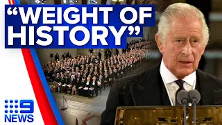 King Charles III's first address to UK Parliament as monarch | 9 News Australia