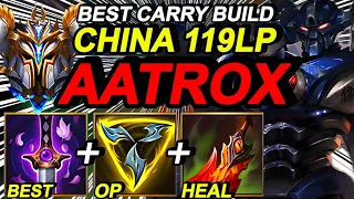 Wild Rift China Aatrox Top - Solo Carry Champion - Sovereign Rank Gameplay - Best Build Runes