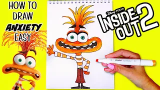 Disney PIXAR Inside Out 2: How to Draw ANXIETY Easy!