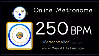 Online Metronome at 250 BPM MetronomeBot