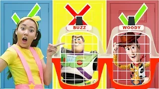 Ellie Saves Toy Story 4 From Toy Jail Don't Choose the Wrong Door! | Toy Game Show