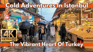 Cold Adventures In Istanbul: Exploring The Vibrant Heart Of Turkey! 4K Walking Tour