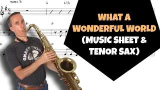 How to play What a wonderful world HD (Thiele Weiss) Tenor saxophone cover w/ music sheet