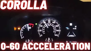 2022 Toyota Corolla Base 0-60 mph Acceleration