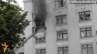 Наслідки вибуху у Луганській ОДА